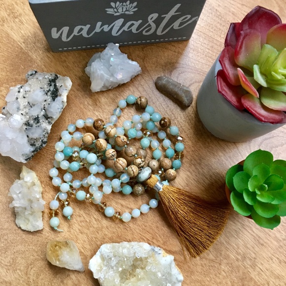 Handmade 108 Bead Mala Necklace, Yoga & Crystals - Picture 8 of 8